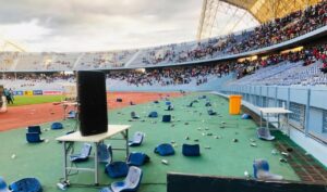 Nkana fans damaged levy stadium